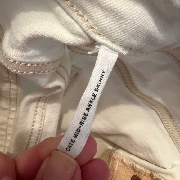 Rag & bone 🦴 Ecru Colored Cate Mid Rise Jeans size 27 - Picture 10 of 12